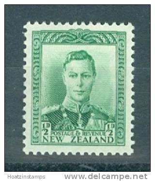 New Zealand: 1938/44   KGVI    SG603      ½d    Green      MNH - Neufs