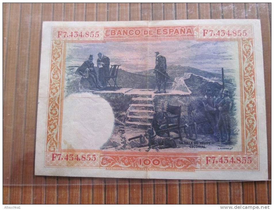 100  CIEN Pesetas El Banco De Espa&ntilde;a Billets De Banque D'Espagne Madrid 1er Juillet 1925 - 100 Peseten