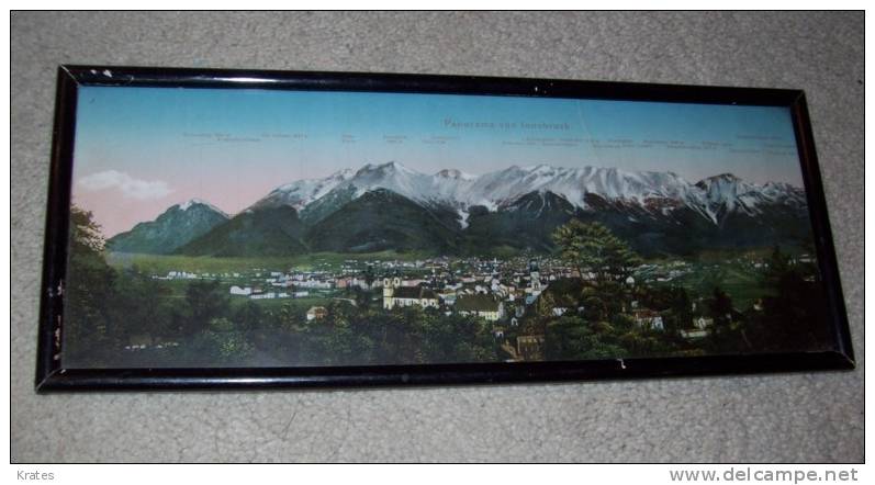 Old Framed Lithograph - Panorama Von Innsbruck - Autres & Non Classés