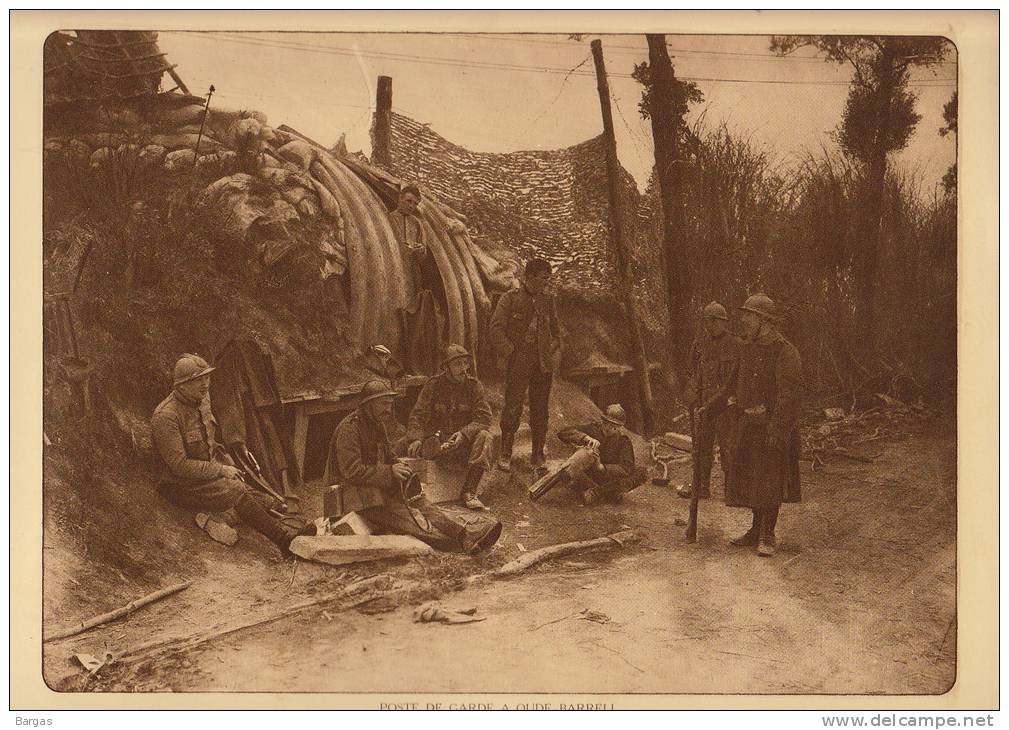 Planche Du Service Photographique Armée Belge Guerre 14-18 WW1 Militaire Poste De Garde à Oude Barrell Abri - Other & Unclassified