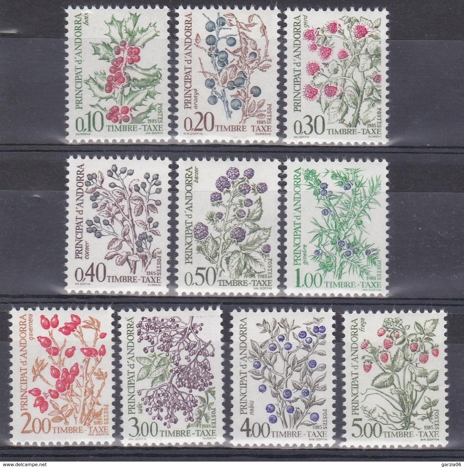 Andorre - Taxes 53/54/55/56/57/58/59/60/6 1/62  - Neufs ** - MNH - Unused Stamps