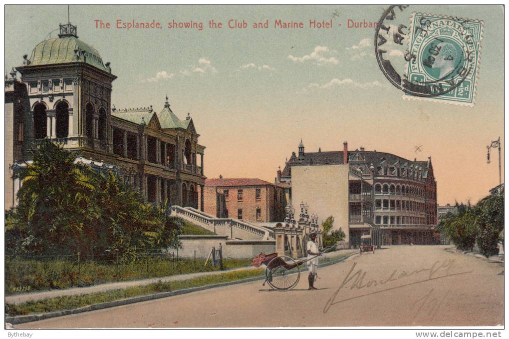 The Esplanade Showing The Club And Marine Hotel - Durban Posted Durban SE 5 08 - Afrique Du Sud