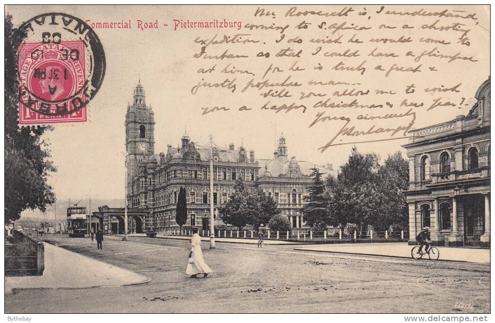 Commercial Road - Pietermaritzburg Posted Durban DE 19 08 - Afrique Du Sud