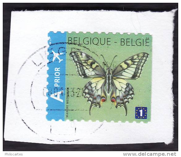 BELGIQUE  2012  -  Papillon -  Cachet - Oblitérés