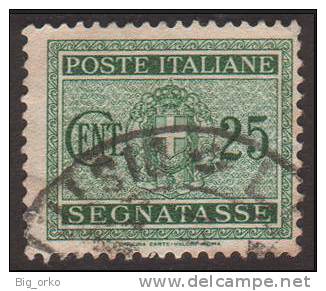 Italia Regno - Segnatasse: 25 C. Verde - 1934 - Taxe