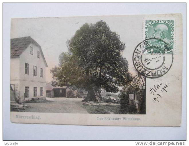 AK MÜRZZUSCHLAG Eckbauern Wirtshaus 1910  //  D*6499 - Mürzzuschlag