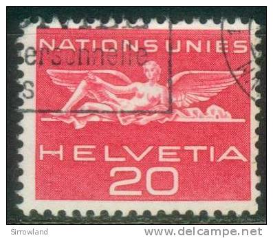Schweiz - Dienstmarke  1959  Skulptur Im Palais Des Nations, Genf  (1 Gest. (used))  Mi: 28 (0,40 EUR) - Servizio