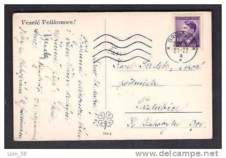 130730 / EASTER Photo - USED BRUNN 1943 GERMANY Czechoslovakia Tchecoslovaquie Tschechoslowakei - Briefe U. Dokumente