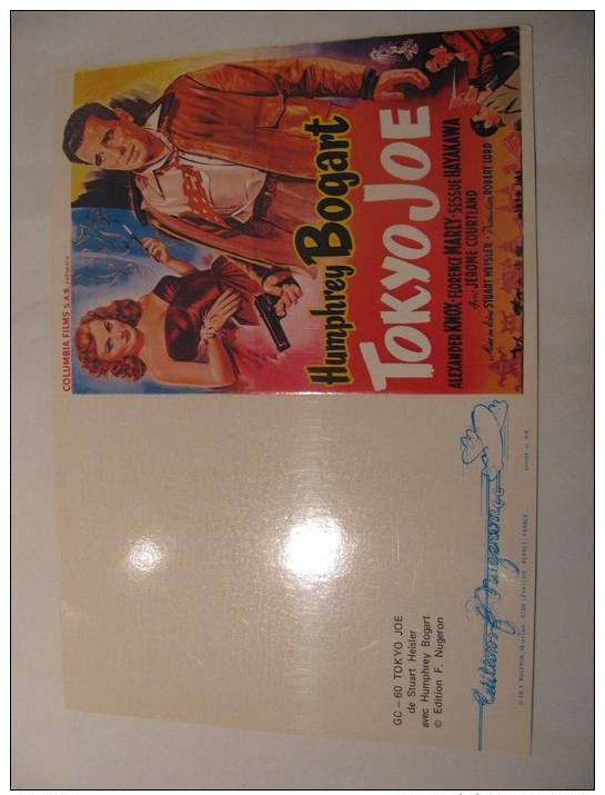 Carte Postale Double éditions Nugeron GC-60: "Tokyo Joe" Avec Humphrey Bogart - Affiches Sur Carte