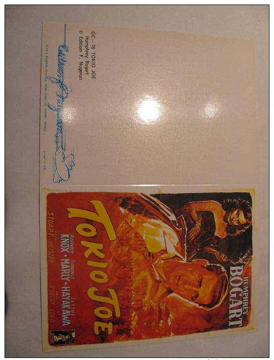 Carte Postale Double éditions Nugeron GC-76:"Tokio Joe" Avec Humphrey Bogart - Affiches Sur Carte