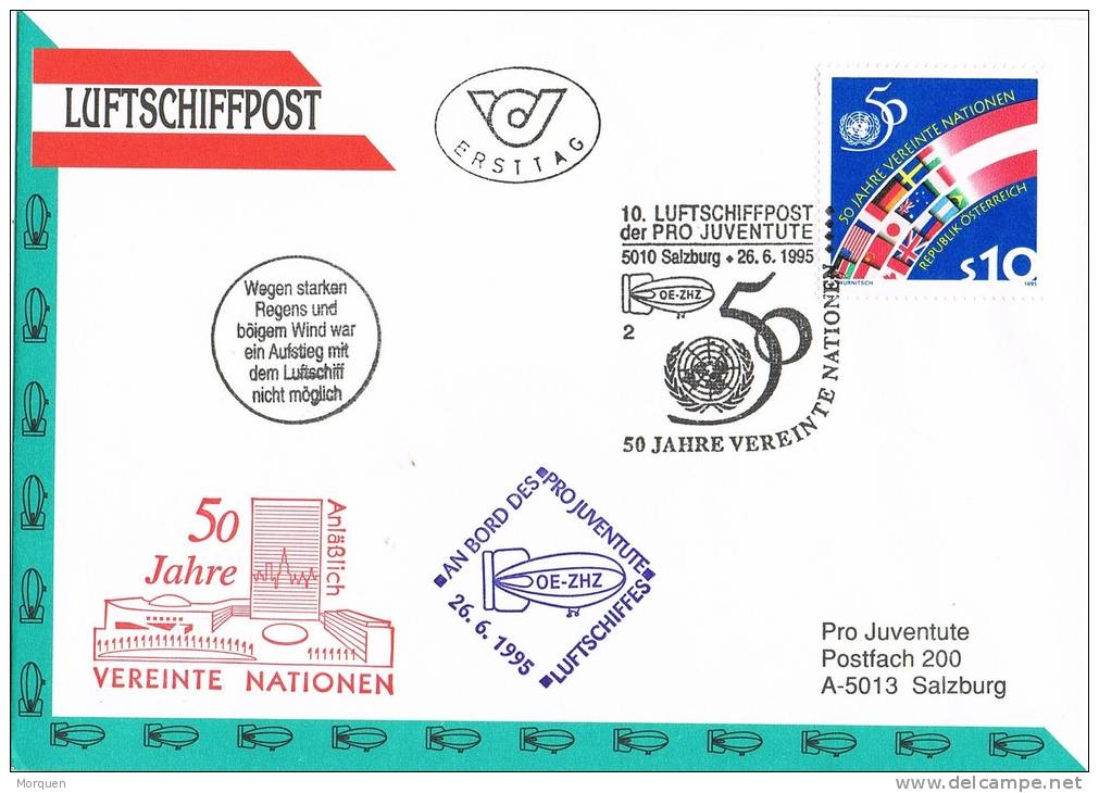 0554. Carta WIEN (Austria) 1996. Vereinte Nationen. ONU. Luftschiffpost - Briefe U. Dokumente