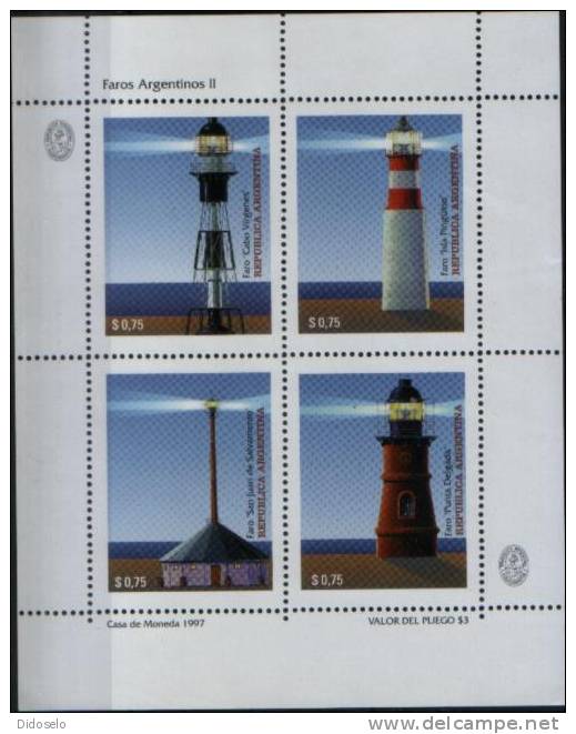 Argentina 1997  Topic MS MNH (**) - Lighthouses