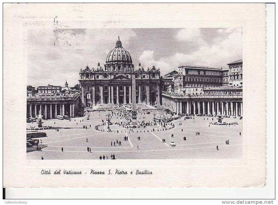 Roma - Città Del Vaticano - Piazza S. Pietro E Basilica - Formato Grande - Viaggiata 1963 - Orte & Plätze