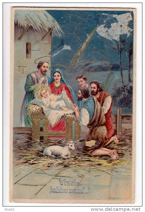 RELIGIONS CHRISTIANITY BABY JESUS OLD POSTCARD 1916. - Jesus