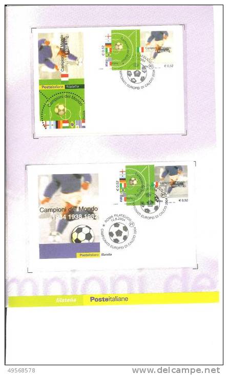 FOLDER FILATELICO ITALIA 2004 - CAMPIONI DEL MONDO DI CALCIO DEL XX SECOLO - - Presentation Packs