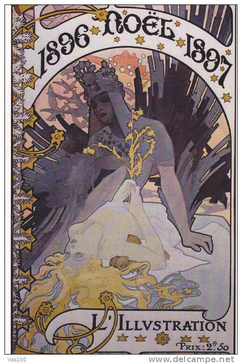 ALPHONSE MUCHA POSTCARD UNUSED. - Mucha, Alphonse