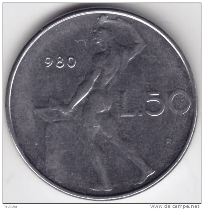 @Y@ Italië  50 Lire 1980   UNC    (C371) - 50 Lire