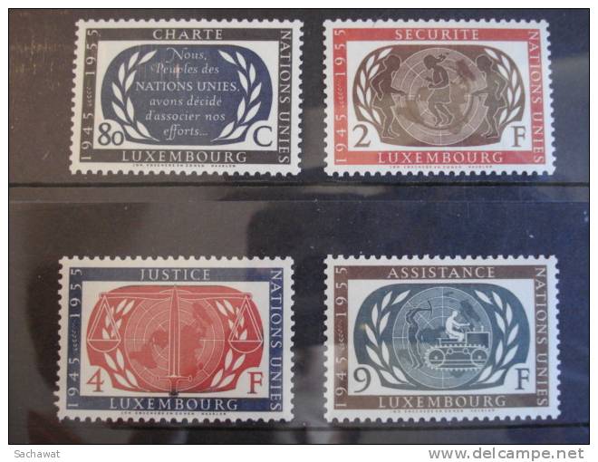 Luxembourg - 10 Ans Charte Des Nations-Unies - Année 1955 - Y.T. 496/499 - Neufs (**) Mint (MNH) - Nuovi