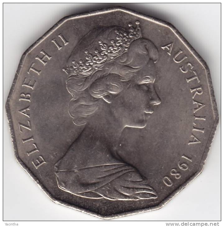 @Y@    Australie    50  Pence   1980  UNC            (C386) - 50 Cents