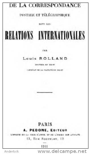 EBook: "De La Correspondence Postale Et Telegraphique Dans Las Relations Internationales" - Sonstige & Ohne Zuordnung