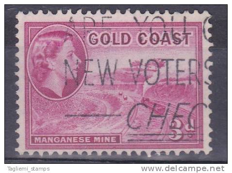 Gold Coast, 1952, SG 158, Used - Gold Coast (...-1957)