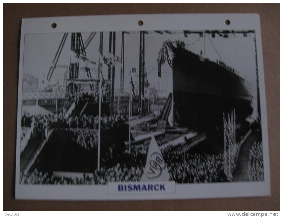 2  Fiches Technique Bateau Cuirassé  Bismarck - Barcos