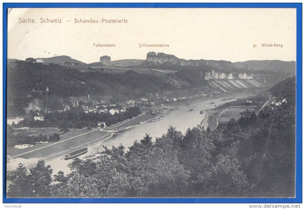 Deutschland; Bad Schandau Postelwitz; Sächs. Schweiz; 1908 - Bad Schandau