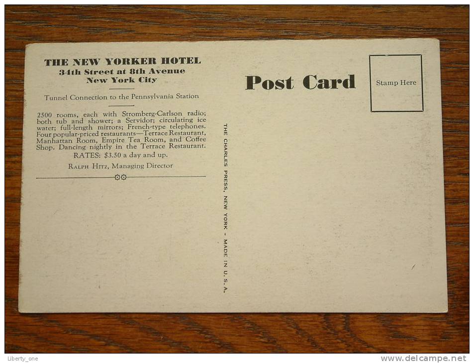 THE NEW YORKER HOTEL - 34th Street At 8th Avenue ( The Charles Press ) Anno 19?? ( Details Zie Foto´s ) ! ! - Autres & Non Classés