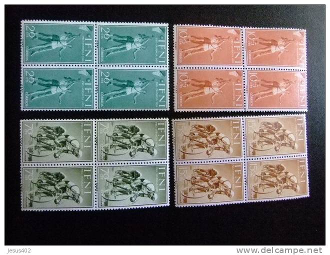 IFNI 1958 PRO INFANCIA (CICLISMO - BALONCESTO) Edifil 145 /148 ** Yvert 119 / 122 ** MNH - Ifni