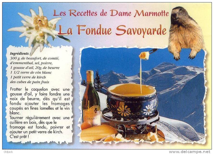 Les Recettes De Dame Marmotte LA FONDUE SAVOYARDE - Recetas De Cocina