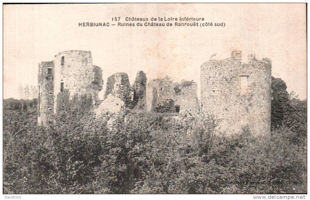 44 HERBIGNAC RUINES DU CHATEAU DE RANROUET COTE SUD - Herbignac