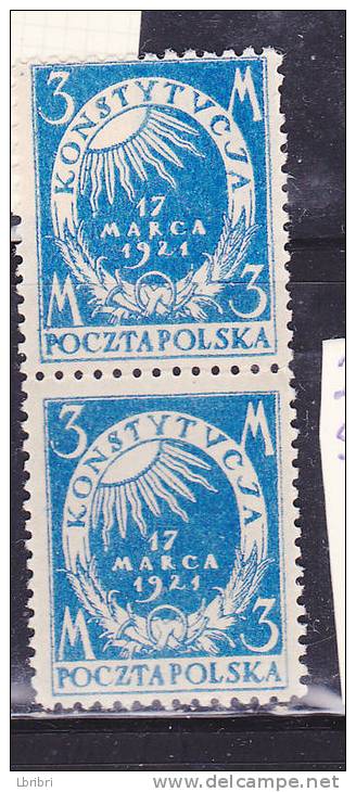 POLOGNE N° 236 3M BLEU COMMÉMORATION DE LA PROMULGATION DE LA CONSTITUTION NEUF SANS GOMME - Unused Stamps