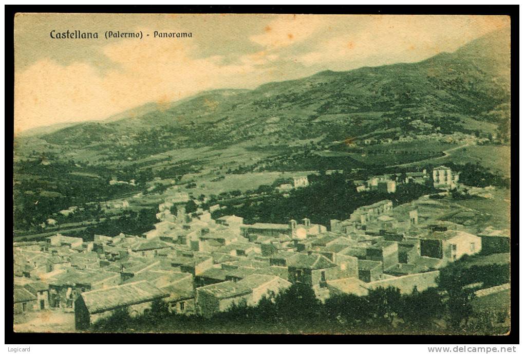 CASTELLANA  (PA) PANORAMA INUSUALE 1935 - Palermo