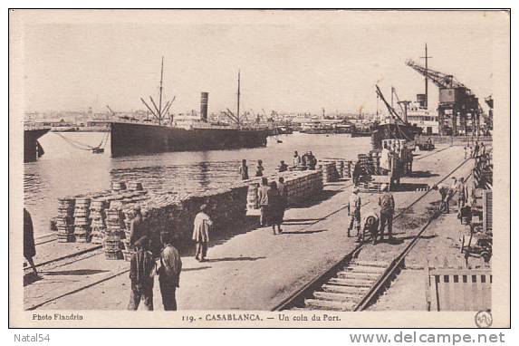 Maroc - Casablanca : Un Coin Du Port - Belle Animation - Bateaux - Quai De Chargement - CPSM écrite - Casablanca