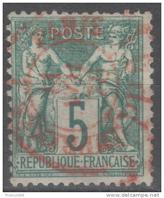 Sage  N° 64 Avec Oblitération Cachet à Date Rouge  TTB - 1876-1878 Sage (Type I)