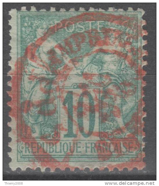 Sage  N° 65 Avec Oblitération Cachet à Date Rouge  TTB - 1876-1878 Sage (Type I)