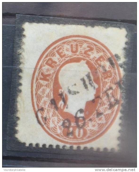 H 198-2 ++ AUSTRIA ÖSTERREICH 1860 ANK 21B CANCELLED - Gebruikt