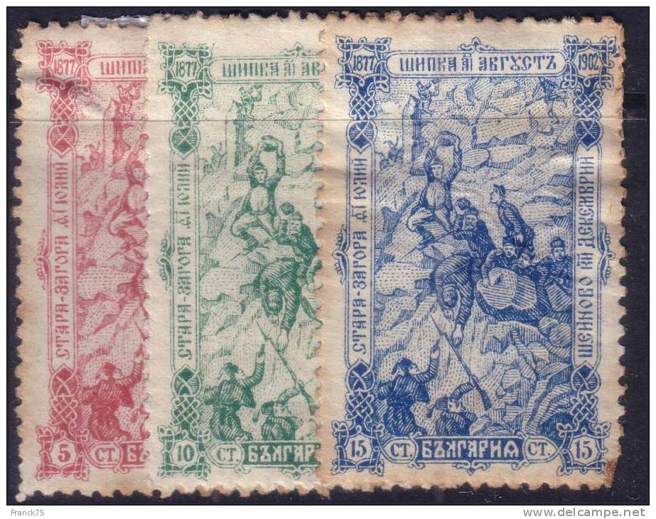 Bulgarie Y&T N° 62 To 64 MH (Neufs *) (Cote +22€) - Unused Stamps