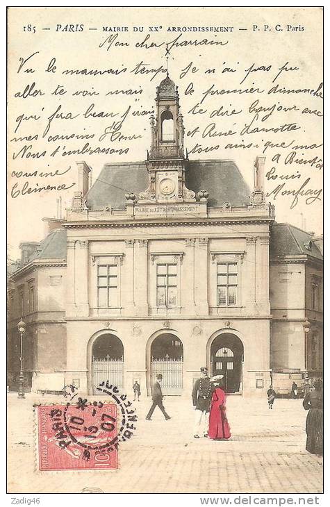 185 - PARIS - MAIRIE DU XX° ARRONDISSEMENT - Distrito: 20