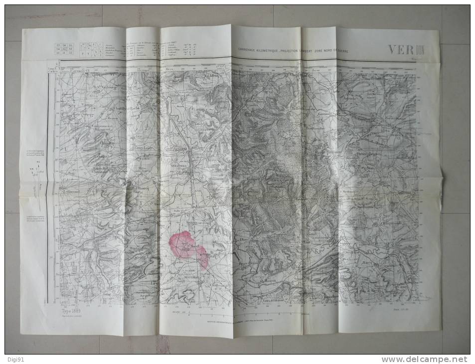 VOUZIERS QUILLY VANDY VRIZY GRIVY GRANDPRE  BRIQUENAY BUZANCY  CONTREUVE SUGNY MONTHOIS ST MOREL HARRICOURT GERMONT - Topographical Maps