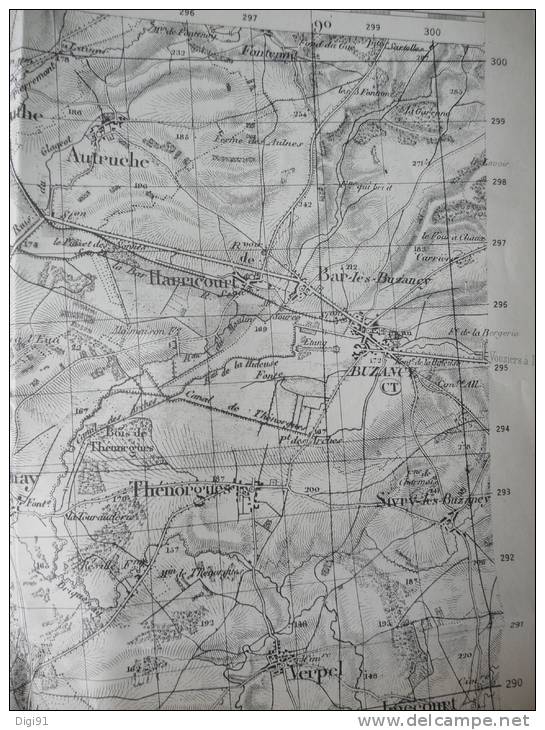 VOUZIERS QUILLY VANDY VRIZY GRIVY GRANDPRE  BRIQUENAY BUZANCY  CONTREUVE SUGNY MONTHOIS ST MOREL HARRICOURT GERMONT - Topographical Maps