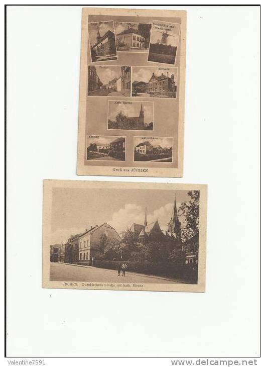 JUCHEN : Lot 5 Cartes - Circulé En 1919- Bon Etat-vues Des Rues De La Ville - Autres & Non Classés