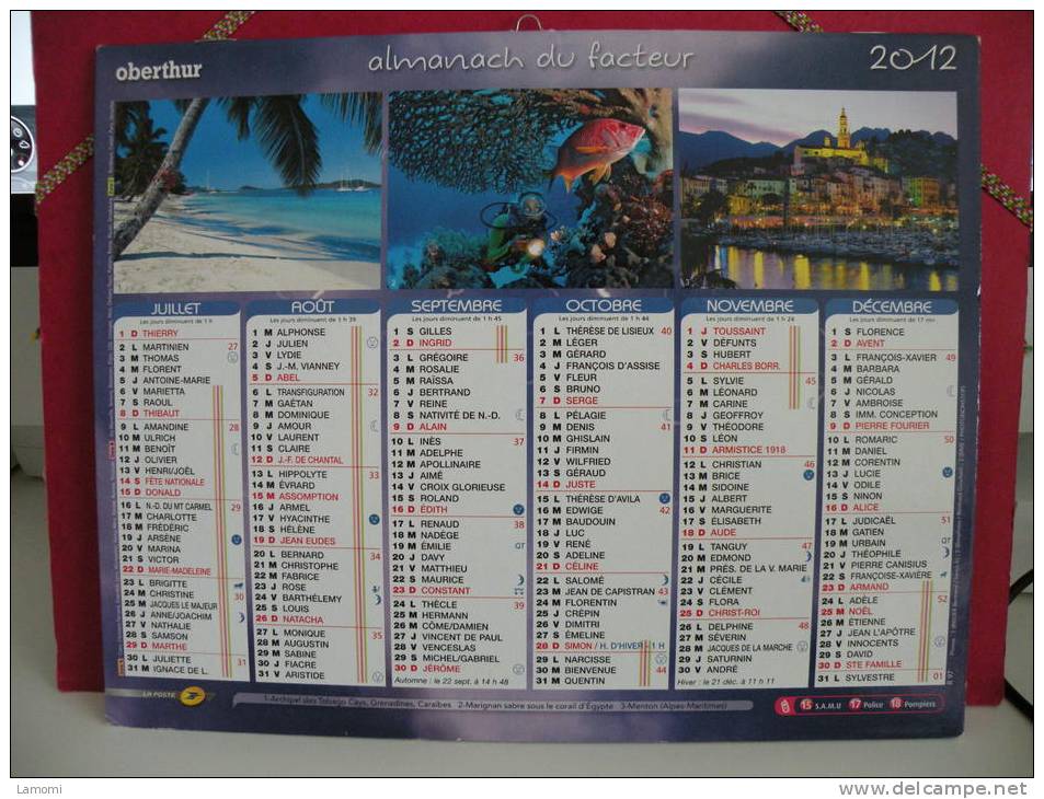 Paysages - Calendrier Almanach Du Facteur - Oberthur 2012 - Grand Format : 2001-...