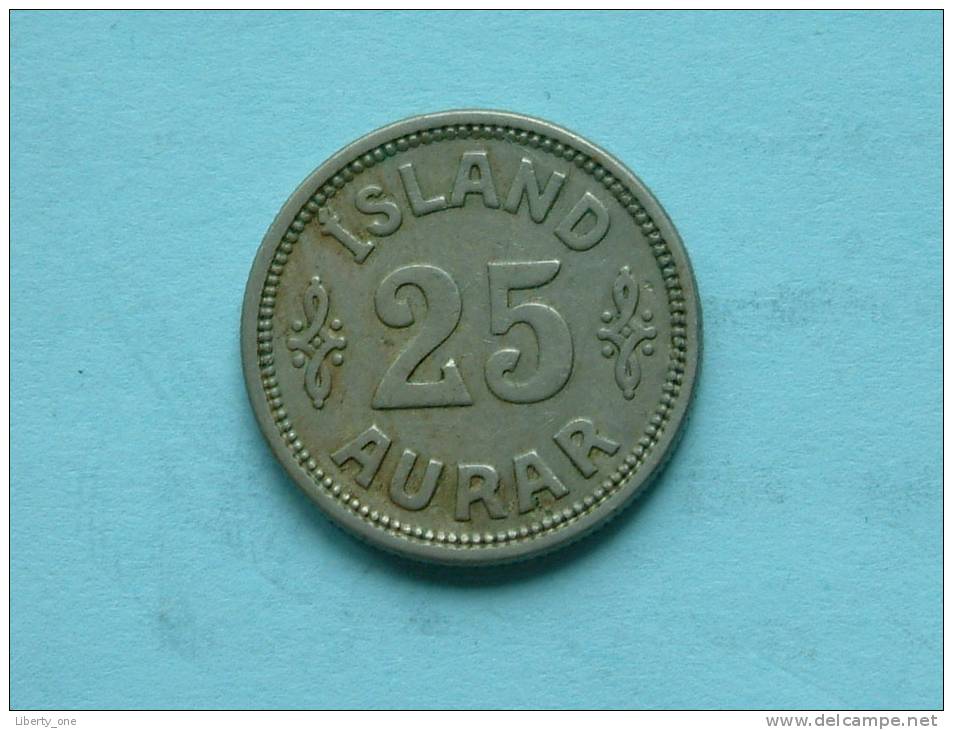 1933 N GJ - 25 AURAR / KM 2.1 ( Uncleaned Coin / For Grade, Please See Photo ) !! - IJsland