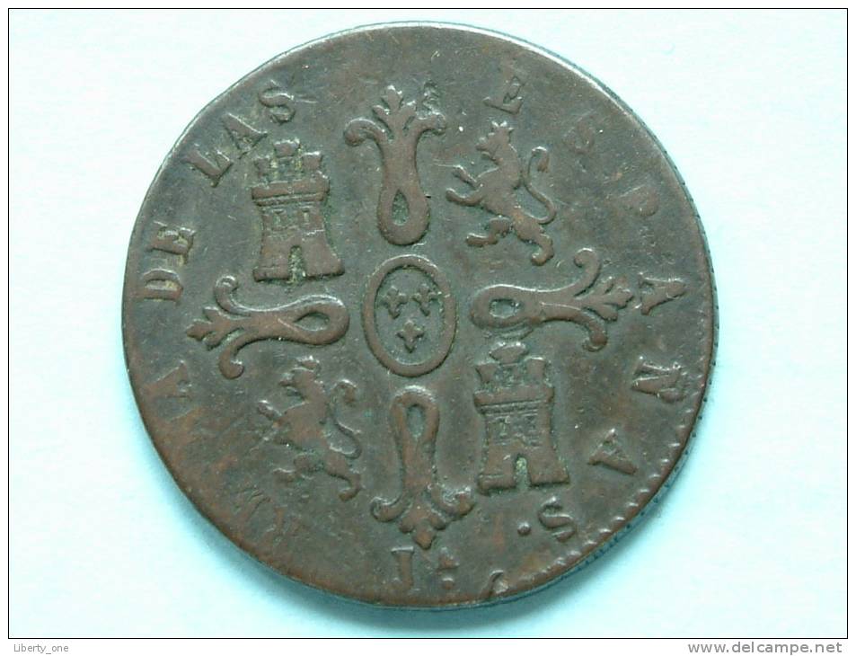 1847 JA (Jubia) - 8 MARAVEDIS / KM 531.2 ( Uncleaned Coin / For Grade, Please See Photo ) !! - Autres & Non Classés