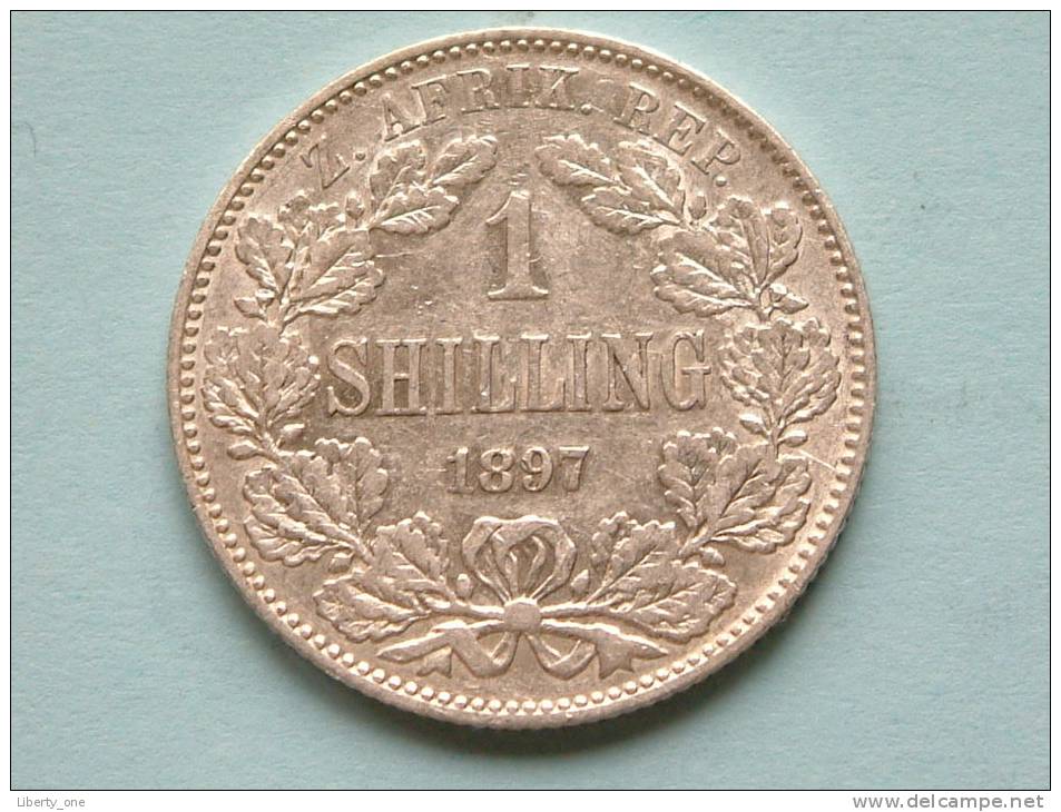 1897 - SHILLING / KM 5 ( Uncleaned Coin / For Grade, Please See Photo ) !! - Afrique Du Sud