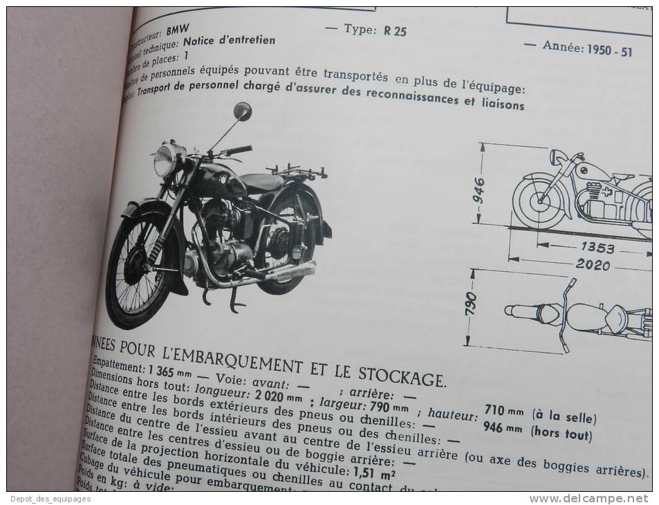 Rarissime CATALOGUE DES VEHICULES EN SERVICE DANS  L ARMEE 1958 !!!!!!!!!!!!!!!! - Véhicules