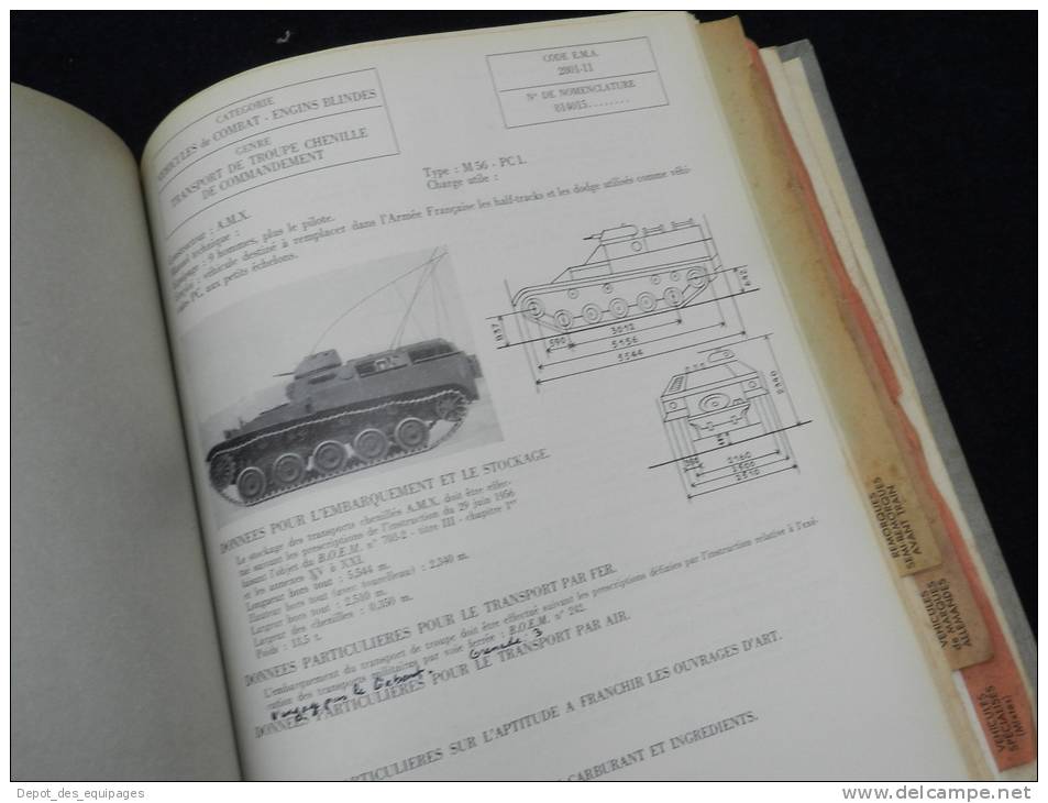 rarissime CATALOGUE DES VEHICULES EN SERVICE DANS  L ARMEE 1958 !!!!!!!!!!!!!!!!