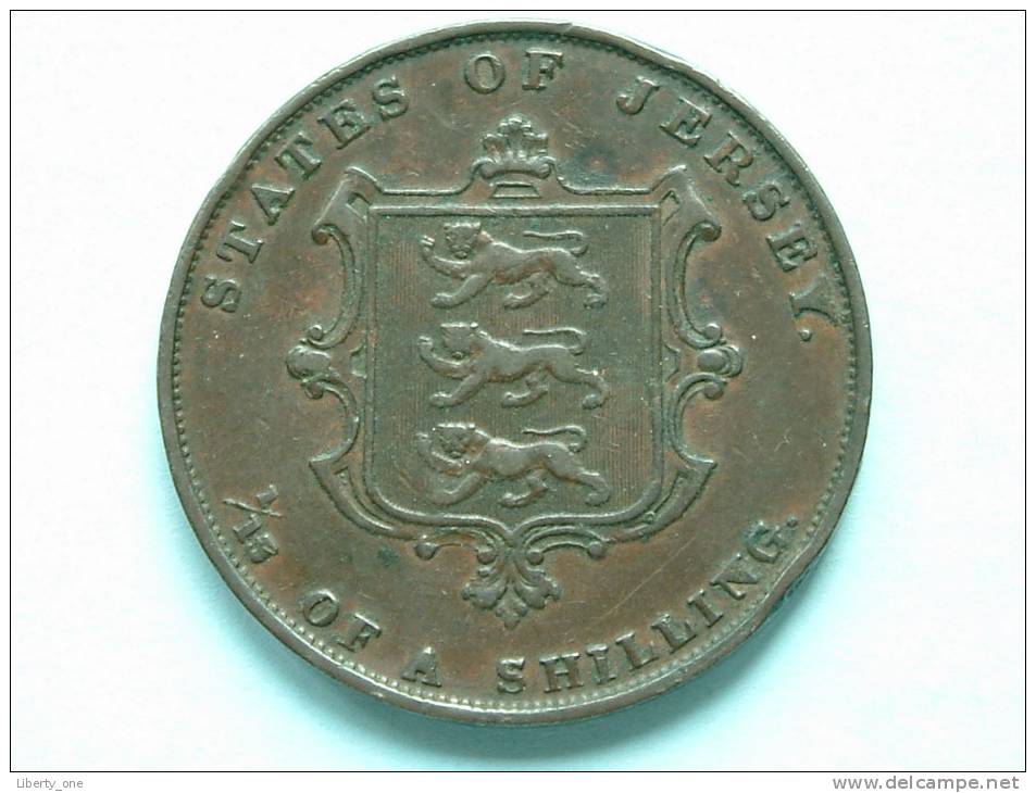 1851 - 1/13th SHILLING / KM 3 ( Uncleaned Coin / For Grade, Please See Photo ) !! - Jersey