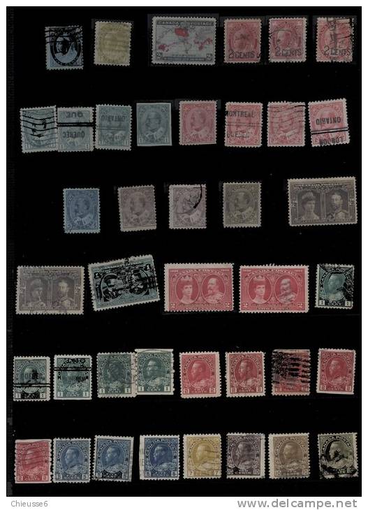 AC128 - Canada - Lot + 1900 Timbres - Collections (with Albums)